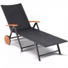Sezlong pliabil, roti pentru transport maro, poliratan, negru, 187x56 cm, Ego-Karma Sezlong pliabil, roti pentru transport maro, poliratan, negru, 187x56 cm, Ego-Karma