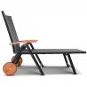 Sezlong pliabil, roti pentru transport maro, poliratan, negru, 187x56 cm, Ego-Karma Sezlong pliabil, roti pentru transport maro, poliratan, negru, 187x56 cm, Ego-Karma