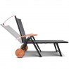 Sezlong pliabil, roti pentru transport maro, poliratan, negru, 187x56 cm, Ego-Karma Sezlong pliabil, roti pentru transport maro, poliratan, negru, 187x56 cm, Ego-Karma