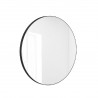 Oglinda rotunda, cadru negru, dimensiune 70x70 cm, Ego-Ventura