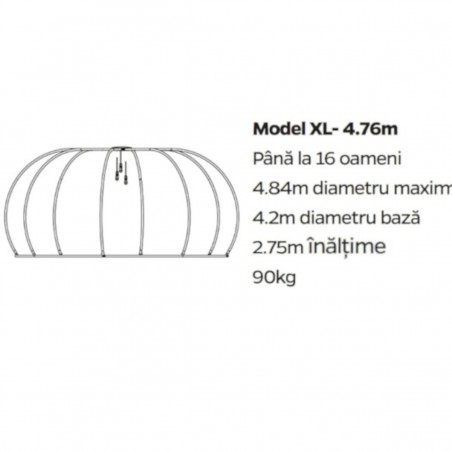 Igloo Astreea Wind, iglu pavilion premium,complet aluminiu, iluminare Philips, sistem electric integrat, curte, piscina