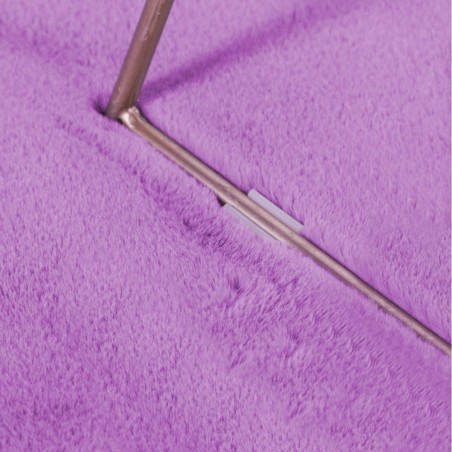 Covor Plusat, EGO-Rabbit, Lavender, spate Anti-Derapant, 200x200 cm, microfibra de matase