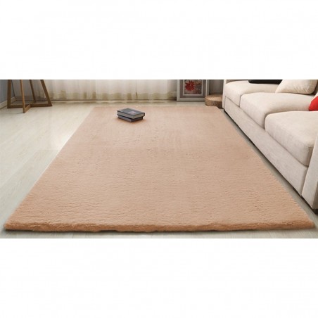 Covor Plusat, EGO-Rabbit, L.Camel, spate Anti-Derapant, 200x300 cm, microfibra de matase
