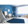 Covor Plusat, EGO-Rabbit, Royal Navy, spate Anti-Derapant, 200x200 cm, microfibra de matase