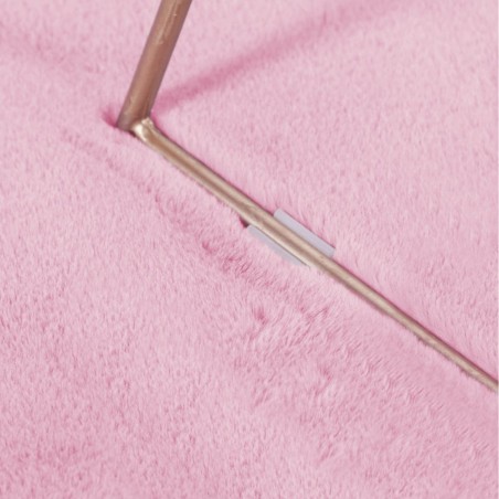 Covor Plusat, EGO-Rabbit, Pink, spate Anti-Derapant, 200x200 cm, microfibra de matase