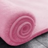 Covor Plusat, EGO-Rabbit Round, Pink, 2 cm grosime, spate Anti-Derapant, 180x180 cm, microfibra de matase