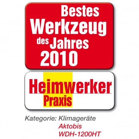 Dezumidificator industrial Aktobis WDH Germany, 120 l/zi, 1840W, 1000 m³/h, higrostat, dezghetare, compresor