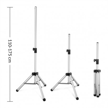 Incalzitor stativ cu infrarosu, 850, 1650, 2500 W, 3 trepte de incalizire, reglabil, telecomanda, Argintiu