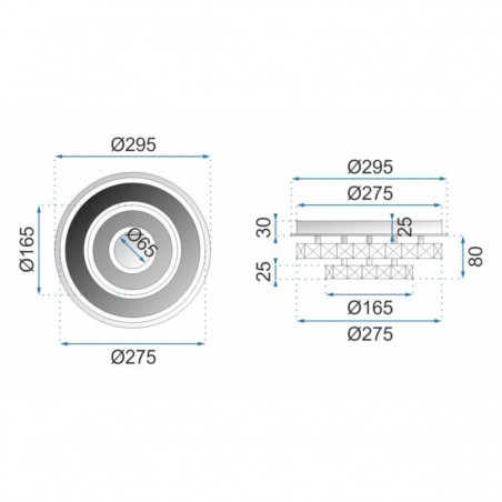 Plafoniera Cristal Squares Glamour Chrome, LED, 4000K, Crom, 230V, sticla cristal