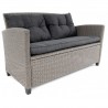 Set mobilier terasa sau gradina,  masuta de cafea, canapea, 2 fotolii, 2 tabureti, perne impermeabile, poliratan, gri, Felicia Set mobilier terasa sau gradina,  masuta de cafea, canapea, 2 fotolii, 2 tabureti, perne impermeabile, poliratan, gri, Felicia