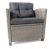 Set mobilier terasa sau gradina,  masuta de cafea, canapea, 2 fotolii, 2 tabureti, perne impermeabile, poliratan, gri, Felicia Set mobilier terasa sau gradina,  masuta de cafea, canapea, 2 fotolii, 2 tabureti, perne impermeabile, poliratan, gri, Felicia