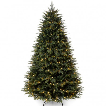Brad de Craciun premium cu LED, ramuri 3D, suport metalic inclus, dimensiune 220 cm, Ego-Normandian PE