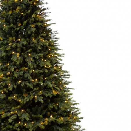 Brad de Craciun premium cu LED, ramuri 3D, suport metalic inclus, dimensiune 220 cm, Ego-Normandian PE