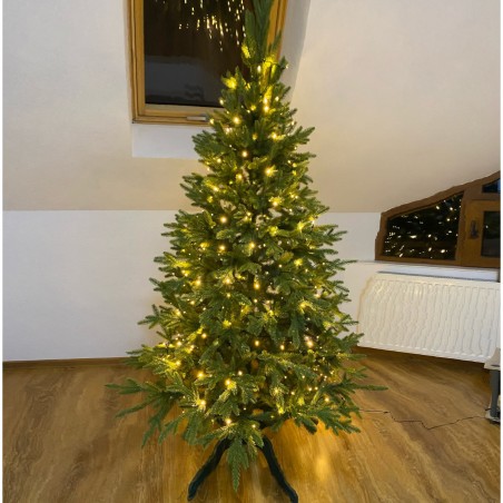 Brad de Craciun artificial, premium,  ramuri 3D PE, 250 cm, suport inclus,  Ego-Sw