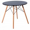 Masa rotunda, 60 cm, EGO Jadalni, MDF, Negru