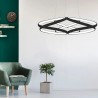 Lustra EGO Circular, LED, 120W, dimabila, telecomanda, Negru, 230V, control de la distanta Lustra EGO Circular, LED, 120W, dimabila, telecomanda, Negru, 230V, control de la distanta