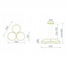 Lustra EGO Circular, LED, 120W, dimabila, telecomanda, Negru, 230V, control de la distanta Lustra EGO Circular, LED, 120W, dimabila, telecomanda, Negru, 230V, control de la distanta
