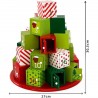 Decoratiune Craciun, Calendar Advent cu 24 sertare, Brad, MDF, 30.5x27 cm, Ego