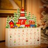 Decoratiune Craciun, Calendar Advent cu 24 sertare, Peisaj de Craciun, MDF, 38x42 cm, Ego Decoratiune Craciun, Calendar Advent cu 24 sertare, Peisaj de Craciun, MDF, 38x42 cm, Ego