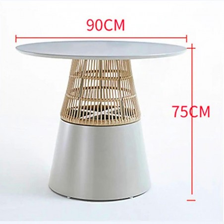 Set mobilier terasa sau gradina,  masa si 4 scaune, cadru aluminiu si impletitura de poliratan, June, Luxury by EGO