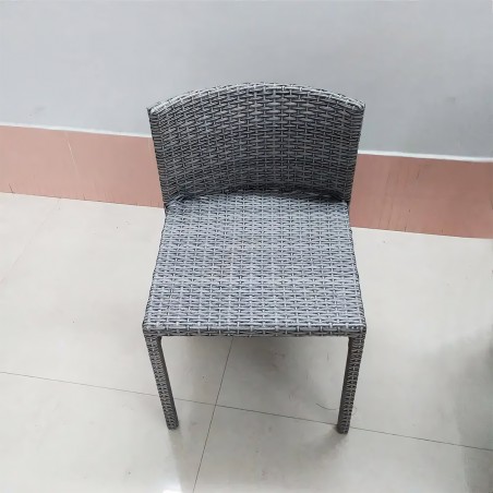 Set masa cu 2 scaune, gradina, terasa, pliabil, politan, cadru otel, blat de sticla, diametru 65 cm, Palermo