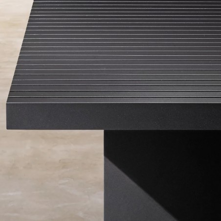 Set mobilier de 8 persoane, terasa sau gradina, aluminiu, masa 213x100 cm + 8 scaune,  tesatura 100% Olefin, Mykonos