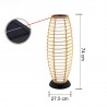Lampa solara, incarcare USB, impletitura din poliratan, baterie inclusa, protectie IP65, 74 cm, lumina calda, Solar Boho