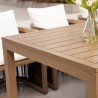 Set mobilier, terasa sau gradina, masa 150 cm + 6 scaune, lemn de Tec, impletitura tip funie, perne incluse, Gardenia