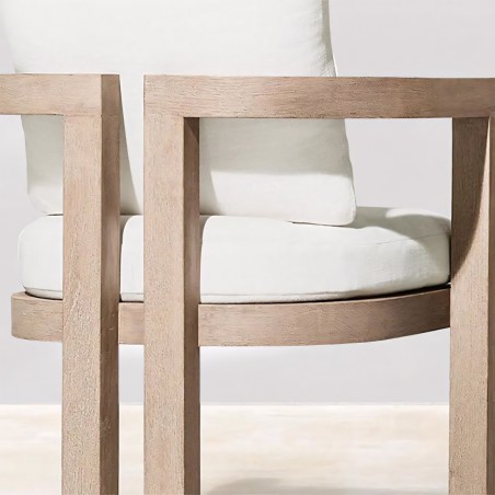 Set mobilier, terasa sau gradina, masa mare si 8 scaune, lemn de Tec integral, perne incluse, Primavera