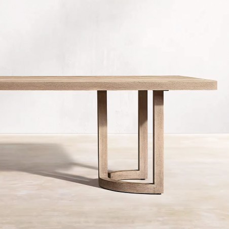 Set mobilier, terasa sau gradina, masa mare si 8 scaune, lemn de Tec integral, perne incluse, Primavera