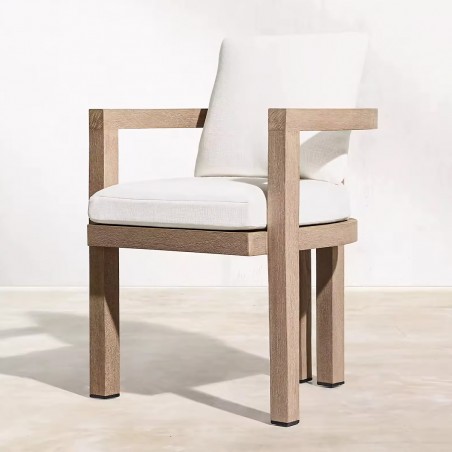 Set mobilier, terasa sau gradina, masa mare si 8 scaune, lemn de Tec integral, perne incluse, Primavera