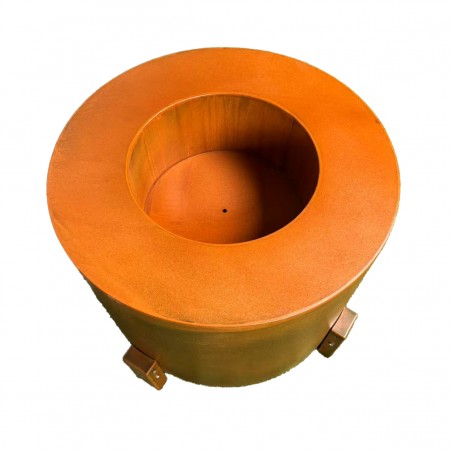 Semineu rotund, otel corten de 2 mm, dimensiuni: dia80 x H 60 cm,  Aurora