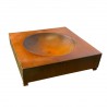 Vatra de foc, otel corten de 2 mm, 80x80x20 cm, Magma
