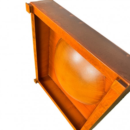 Semineu, otel corten de 2 mm, dimensiuni: 80x80x20 cm, Magma