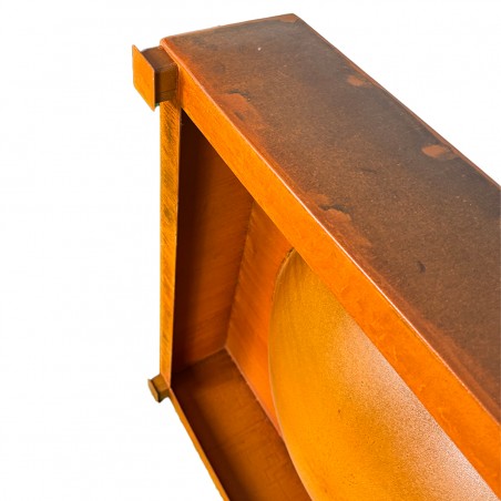 Semineu, otel corten de 2 mm, dimensiuni: 80x80x20 cm, Magma