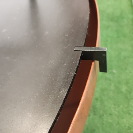 Gratar pe lemn cu plita, Multifunctional, din otel corten de 2 mm, dimensiuni: dia100xH70 cm, AshCraft