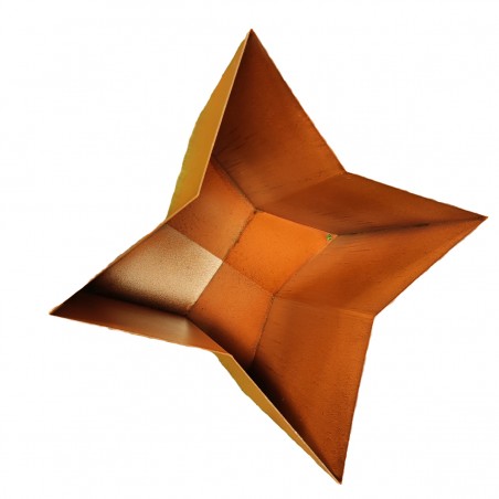 Gratar pe lemn cu plita, Multifunctional, din otel corten de 2 mm, dimensiuni: dia100xH70 cm, AshCraft
