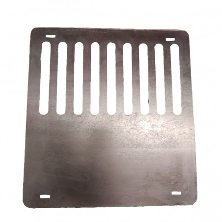 Gratar pe lemn cu plita, Multifunctional, din otel corten de 2 mm, dimensiuni: dia100xH70 cm, AshCraft