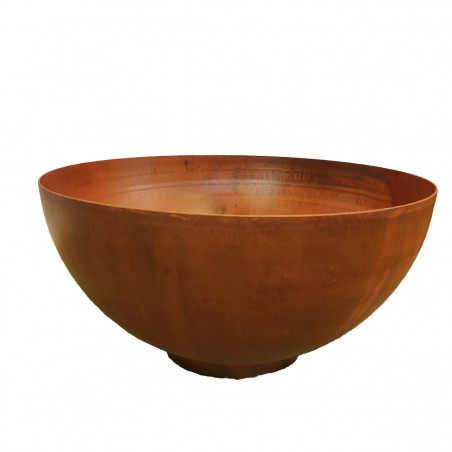 Gratar pe lemn cu plita, otel corten de 3.5 mm, dimensiuni: dia100xH53, Pirathos