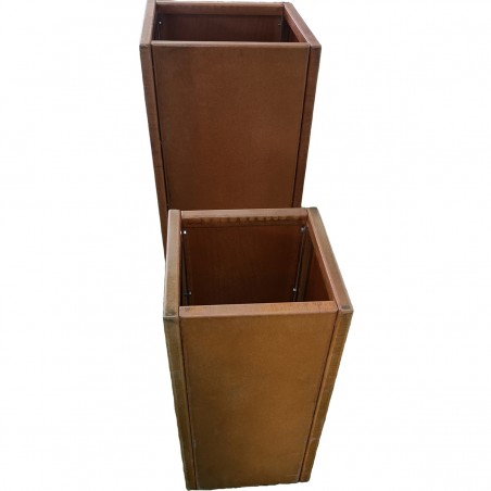Jardinera modulara, otel corten de 2 mm, inaltime de 60 sau 80 cm, Neoglow