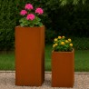 Jardiniera modulara, otel corten de 2 mm, inaltime de 60 sau 80 cm, Neoglow