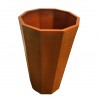 Jardiniera octagonala, otel corten de 2 mm, dimensiuni 60x60x90 cm, Flora
