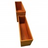 Jardiniera dreptunghiulara, otel corten de 2 mm, dimensiuni: 100x30x45 sau 120x40x55 cm, Bloom