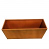 Jardiniera dreptunghiulara, otel corten de 2 mm, dimensiuni: 100x30x45 sau 120x40x55 cm, Bloom