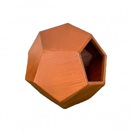 Jardiniera poligonala, otel corten de 2 mm, diametru 38-55 cm, FlorArt