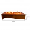 Semineu pe gaz CNG, valva de pornire si reglare flacara, otel corten de 2 mm,  150x70x35 cm, Luxora