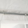 Cort, pavilion, crem deschis, 3x6 m, 6 ferestre + 2 intrari, cadru otel galvanizat, material PE 240 g/m2, rezistent la UV, apa