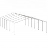 Cort, pavilion, 6x12 m, crem deschis, 12 ferestre + 2 intrari, cadru otel galvanizat, material PE 240g/m2, rezistent la UV, apa