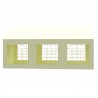 Cort, pavilion, crem, 3x6 m, 6 ferestre + 2 intrari, cadru din otel galvanizat, material PE 240 g/m2, rezistent la UV si apa
