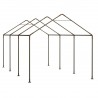 Cort, pavilion, crem deschis, 3x6 m, 6 ferestre + 2 intrari, cadru otel galvanizat, material PE 240 g/m2, rezistent la UV, apa